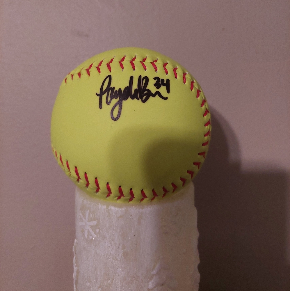 Payden Bordeau autographed softball